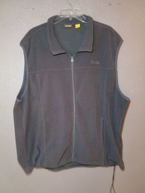 Cabela's 2XL Men's Gray Fleece Vest - Full-Zip Sleeveless Jacket
